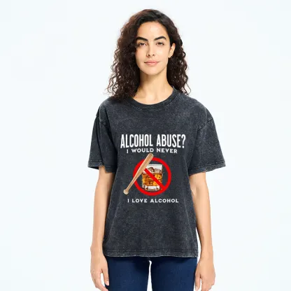 Tokyo-Tiger Funny Alcohol Joke Washed T-Shirt