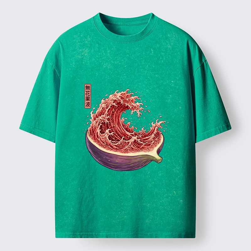 Tokyo‑Tiger Funny Fruit Wave Washed T‑Shirt
