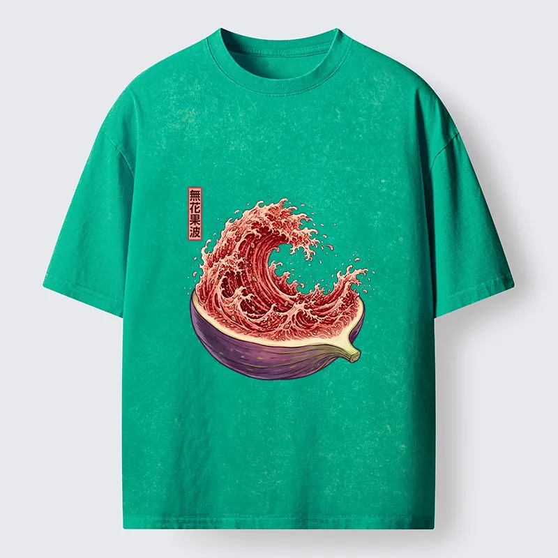 Tokyo‑Tiger Funny Fruit Wave Washed T‑Shirt