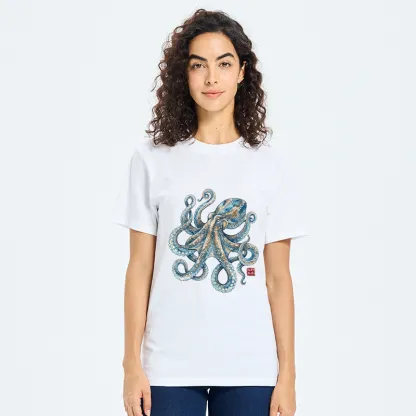 Tokyo-Tiger Ocean Octopus Art Classic T-Shirt