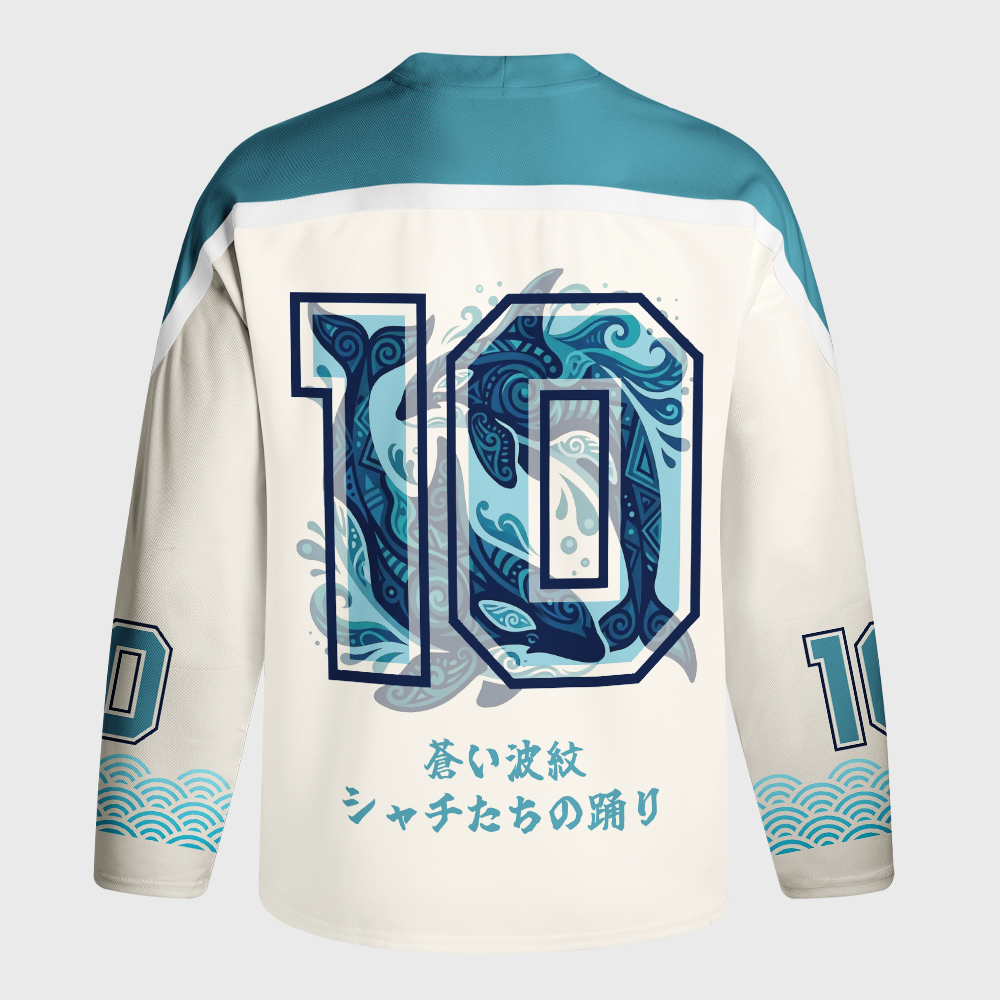 Tokyo-Tiger Dance Of Orcas Long-Sleeve Hockey Jersey
