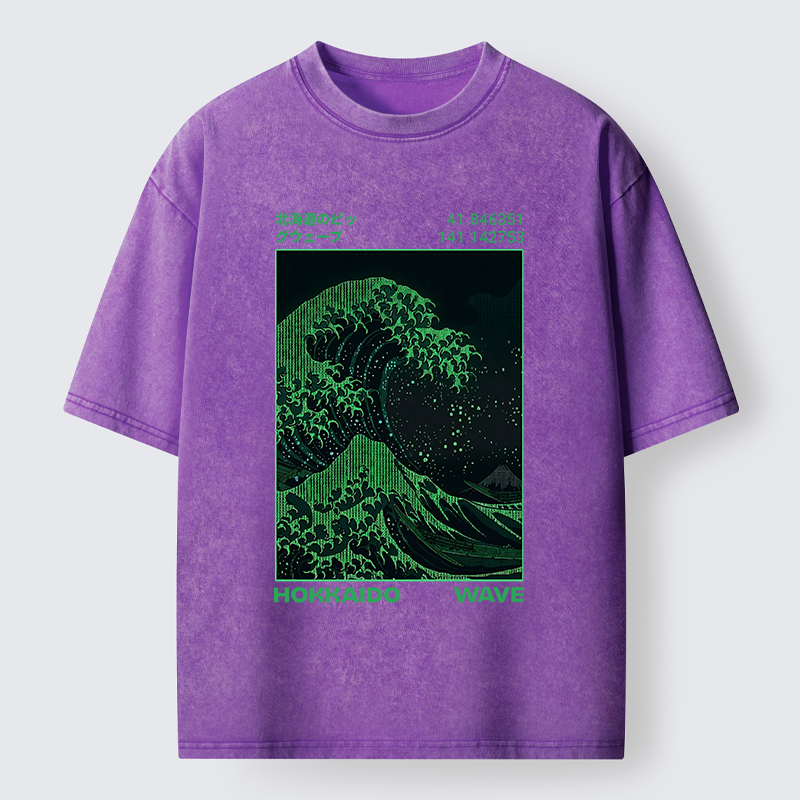Tokyo-Tiger The Great Code Wave Washed T-Shirt