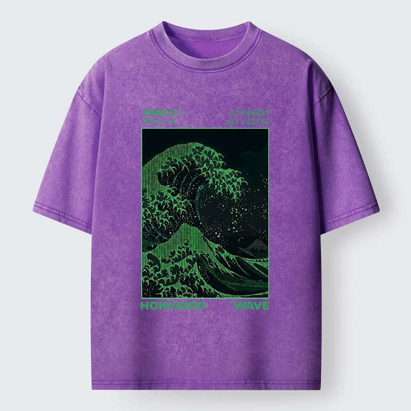 Tokyo-Tiger The Great Code Wave Washed T-Shirt