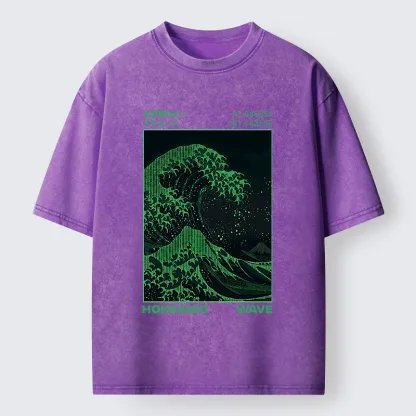 Tokyo-Tiger The Great Code Wave Washed T-Shirt