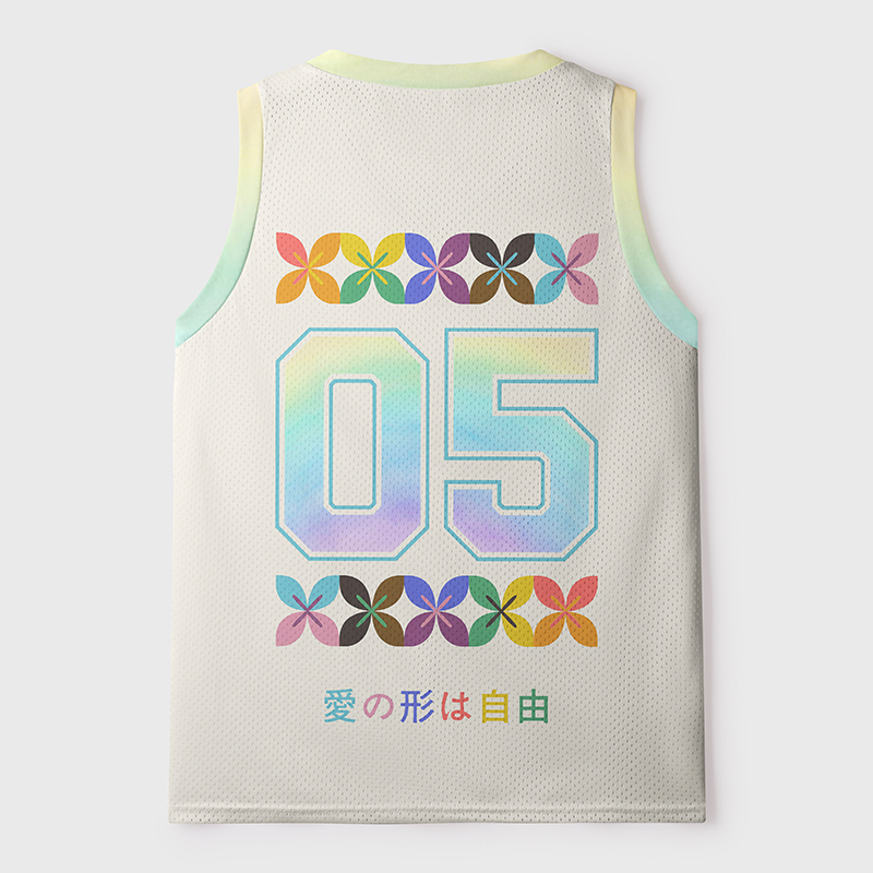 Tokyo-Tiger Pride Rainbow Sakura Mesh Tank Top