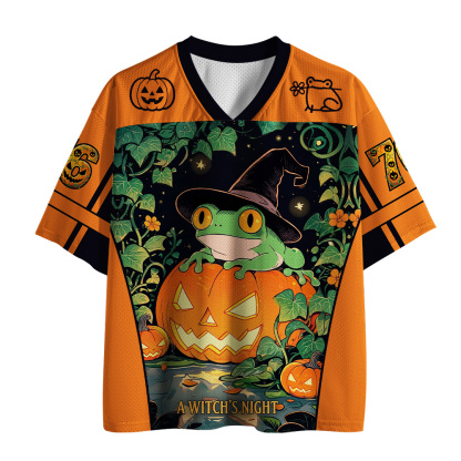 Tokyo-Tiger Frog Pumpkin Witch Night Mesh Jersey