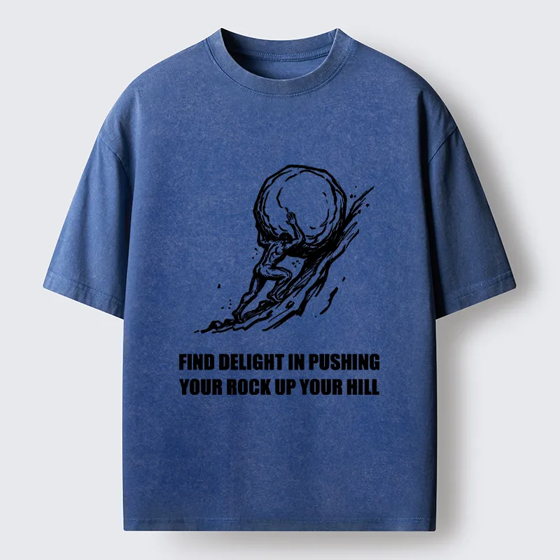 Tokyo-Tiger Rock Pushing Meme Washed T-Shirt