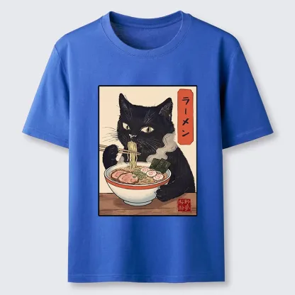 Tokyo-Tiger Ramen Eating Cute Cat Classic T-Shirt