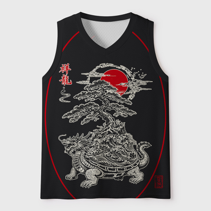 Tokyo-Tiger Auspicious Dragon Mesh Tank Top