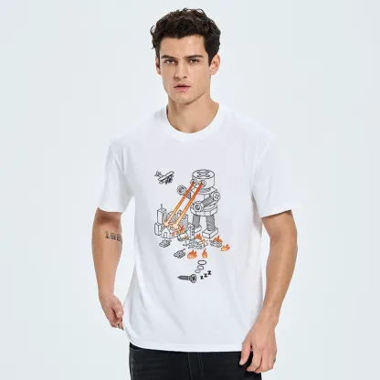 Tokyo-Tiger Funny Screw Robot Destroying City Classic T-Shirt