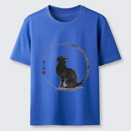Tokyo-Tiger Traditional Zen Ink Cat Classic T-Shirt