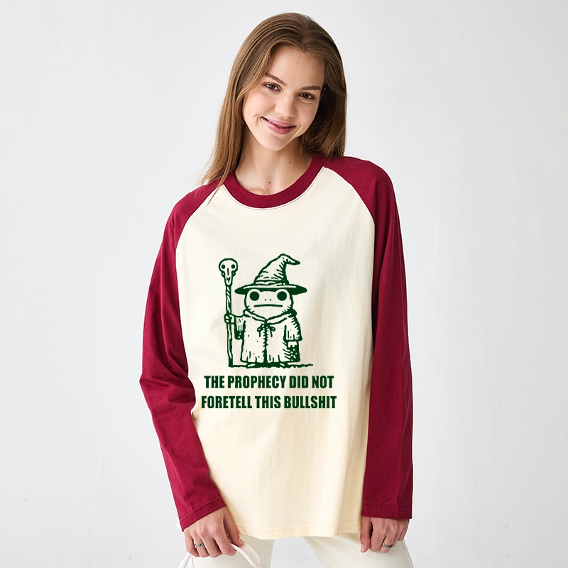 Tokyo-Tiger Funny Meme Wizard Frog Weird Prophecy Raglan Long Sleeve T-shirt