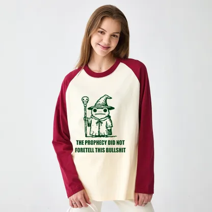 Tokyo-Tiger Funny Meme Wizard Frog Weird Prophecy Raglan Long Sleeve T-shirt