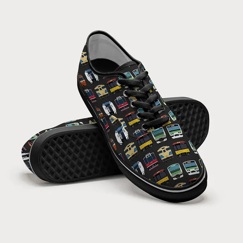Tokyo-Tiger Japanese Traditional Trains Canvas Shoes