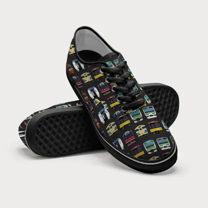Tokyo-Tiger Japanese Traditional Trains Canvas Shoes