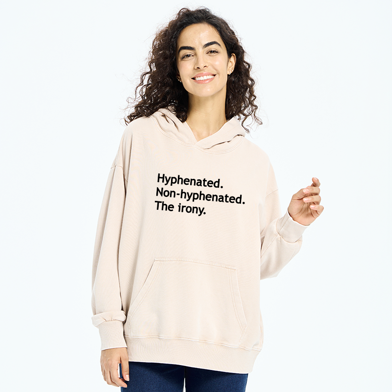 Tokyo-Tiger Hyphenated Funny Washed Hoodie