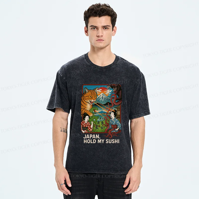 Tokyo-Tiger Monster War Washed T-Shirt