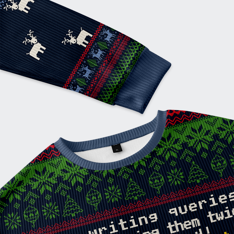 Tokyo-Tiger Santa’s Database Never Out of Sync Christmas Ugly Sweatshirt