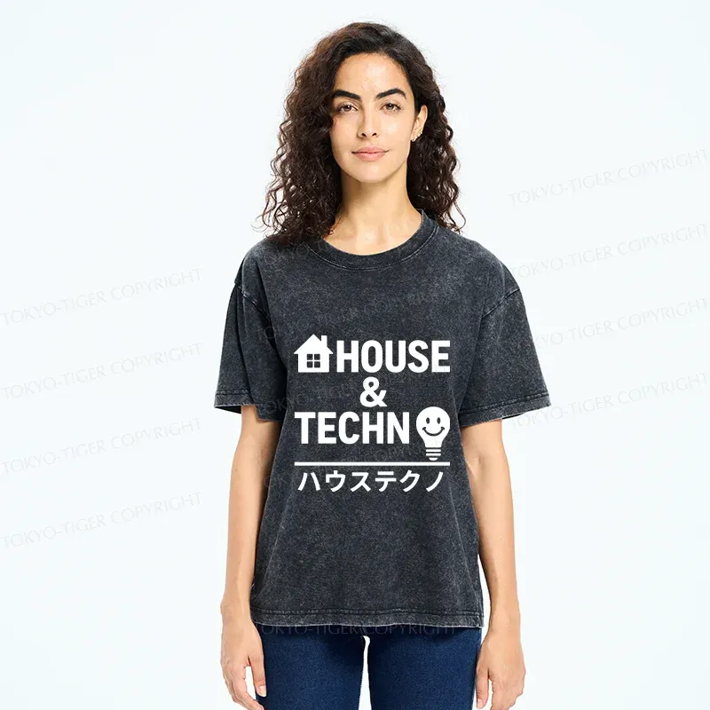 Tokyo-Tiger Tech House Washed T-Shirt