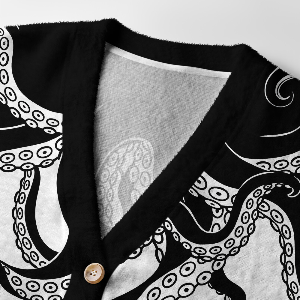 Tokyo-Tiger Abyss Octopus Ugly Cardigan Sweater