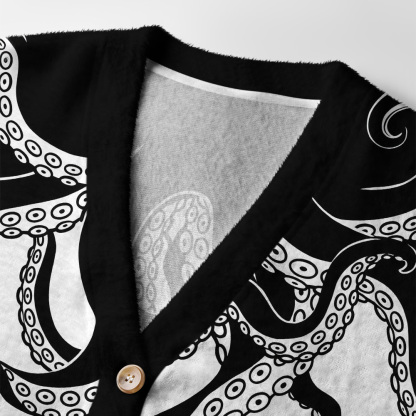 Tokyo-Tiger Abyss Octopus Ugly Cardigan Sweater
