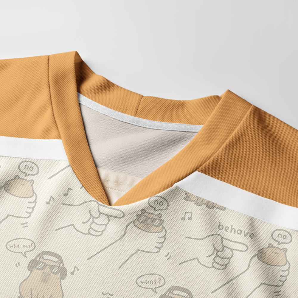 Tokyo-Tiger Dishonest Capybara Long-Sleeve Hockey Jersey