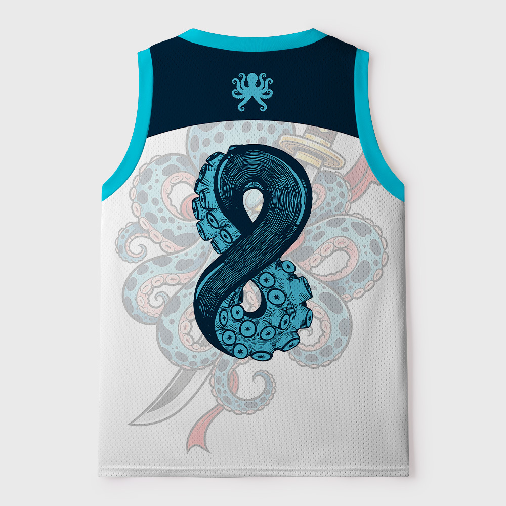 Tokyo-Tiger Octopus Japanese Katana Mesh Tank Top