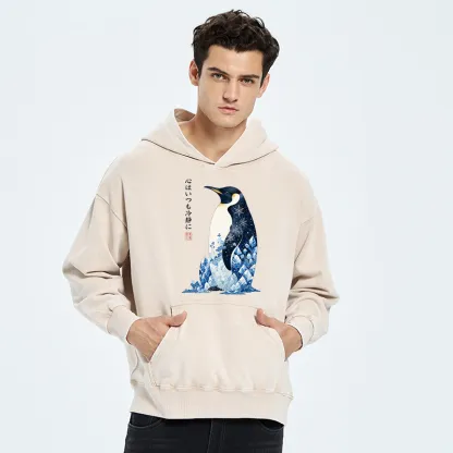 Tokyo-Tiger Keep Calm Penguin Washed Hoodie