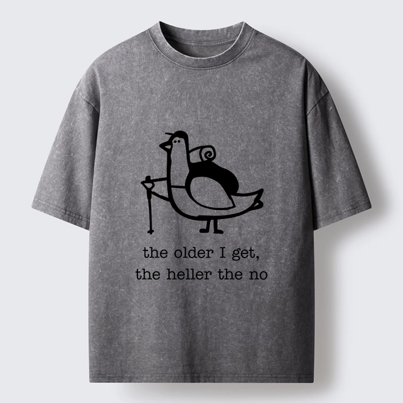 Tokyo‑Tiger Tired Aging Pigeon Washed T‑Shirt