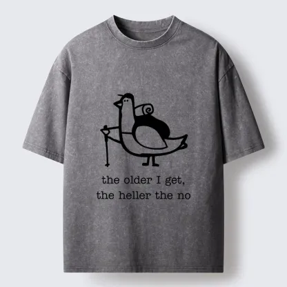 Tokyo‑Tiger Tired Aging Pigeon Washed T‑Shirt