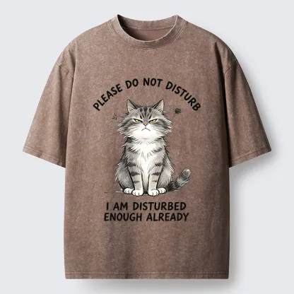 Tokyo-Tiger Funny Cute Little Cat Meme Washed T-Shirt