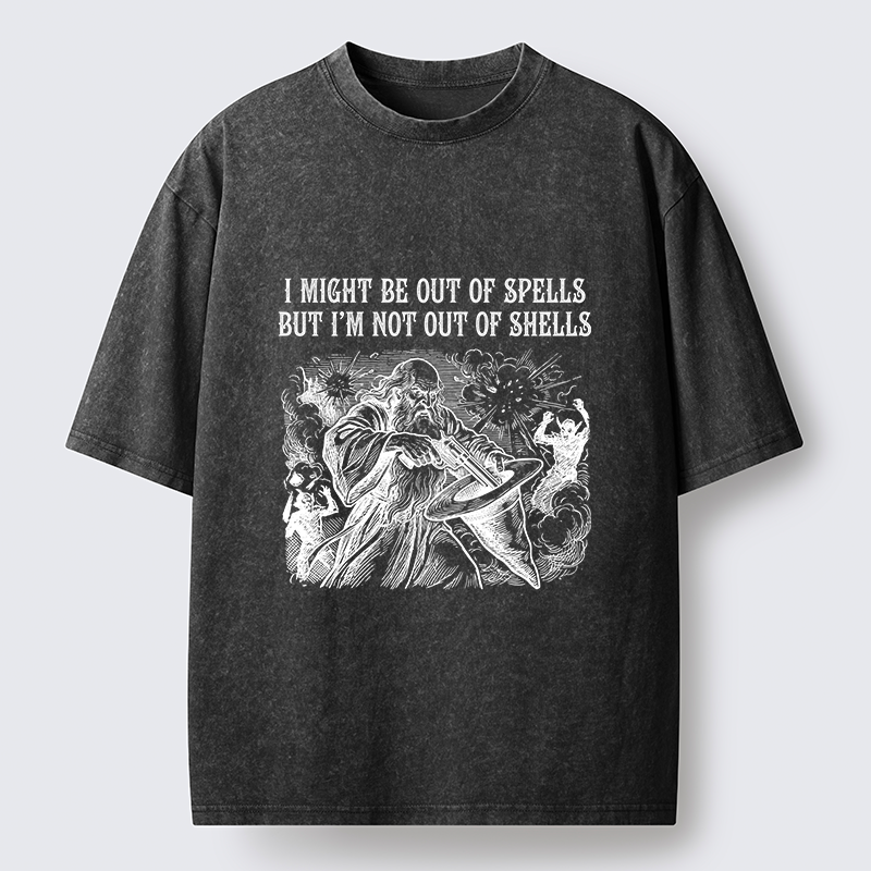 Tokyo-Tiger Funny Wizard Shell Meme Washed T-Shirt