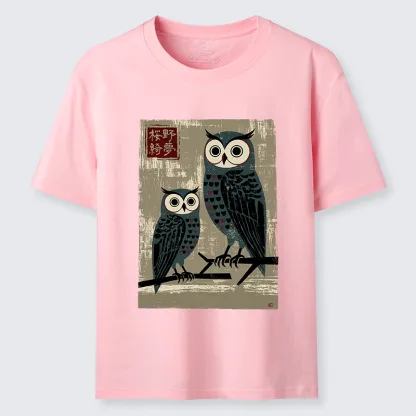 Tokyo-Tiger Japanese Style Retro Owls Classic T-Shirt