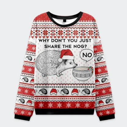 Tokyo-Tiger Hedgehog Rejection Christmas Ugly Sweatshirt