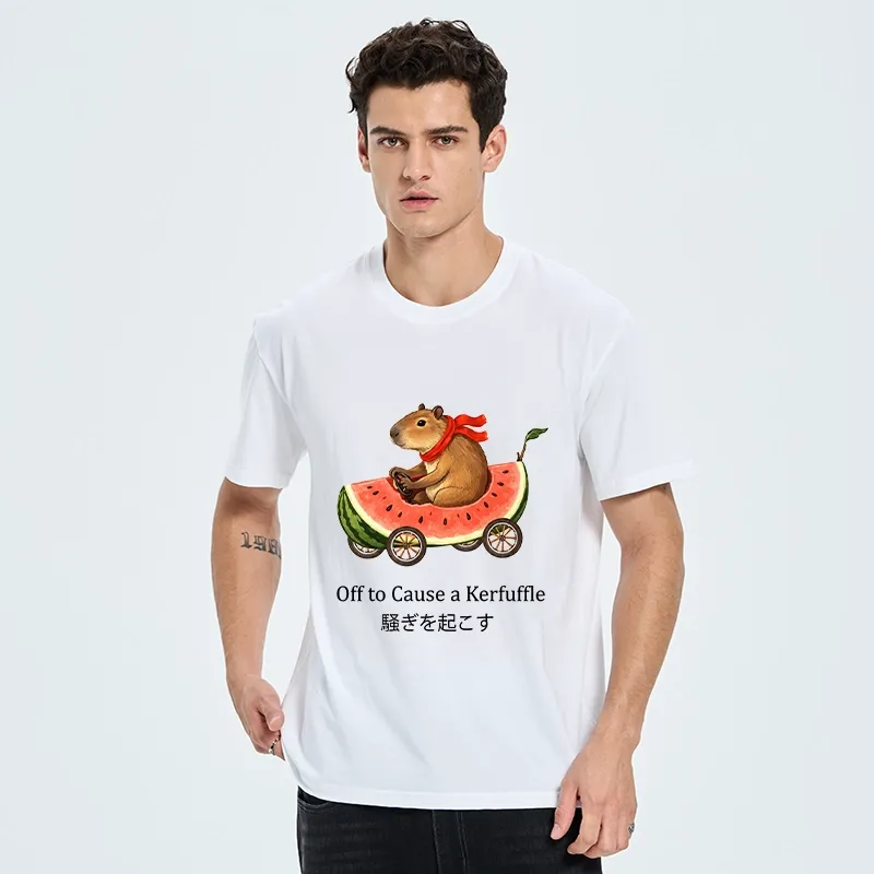 Tokyo-Tiger Capybara Drive Watermelon Car Classic T-Shirt