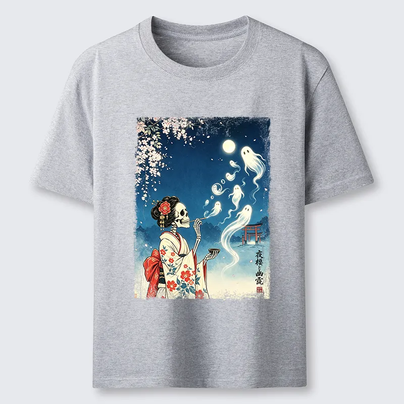 Tokyo-Tiger Moon Skeleton Ghost Classic T-Shirt Sale