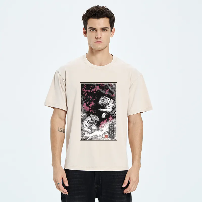 Tokyo-Tiger Tigers In The Inkstorm Washed T-Shirt