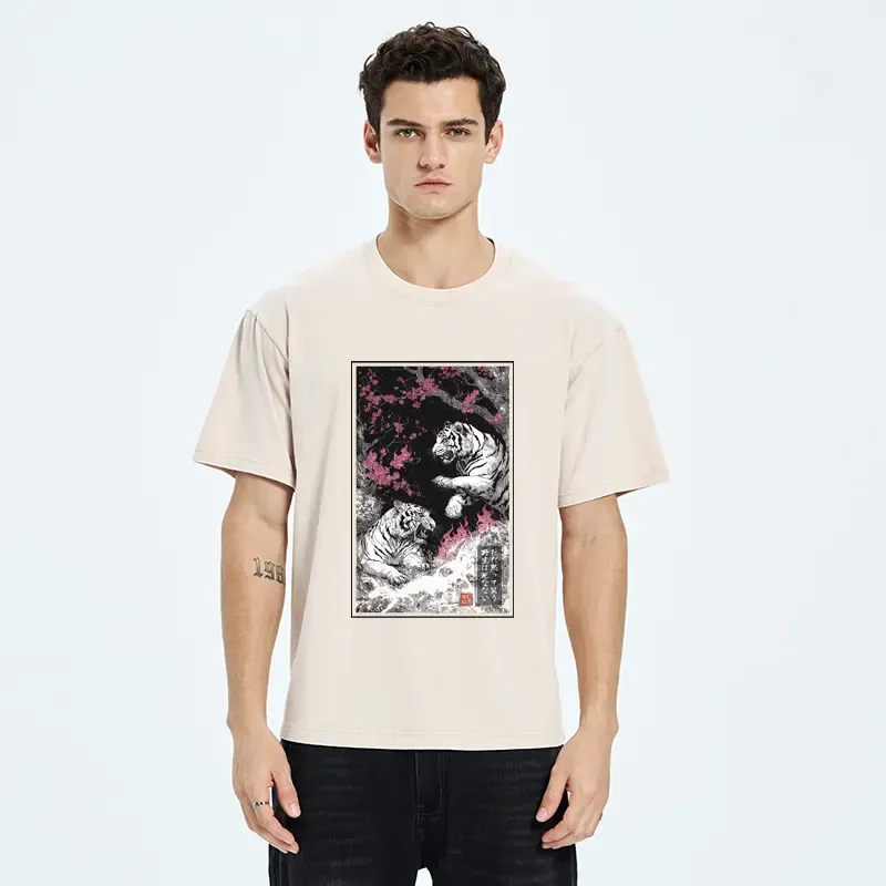 Tokyo-Tiger Tigers In The Inkstorm Washed T-Shirt