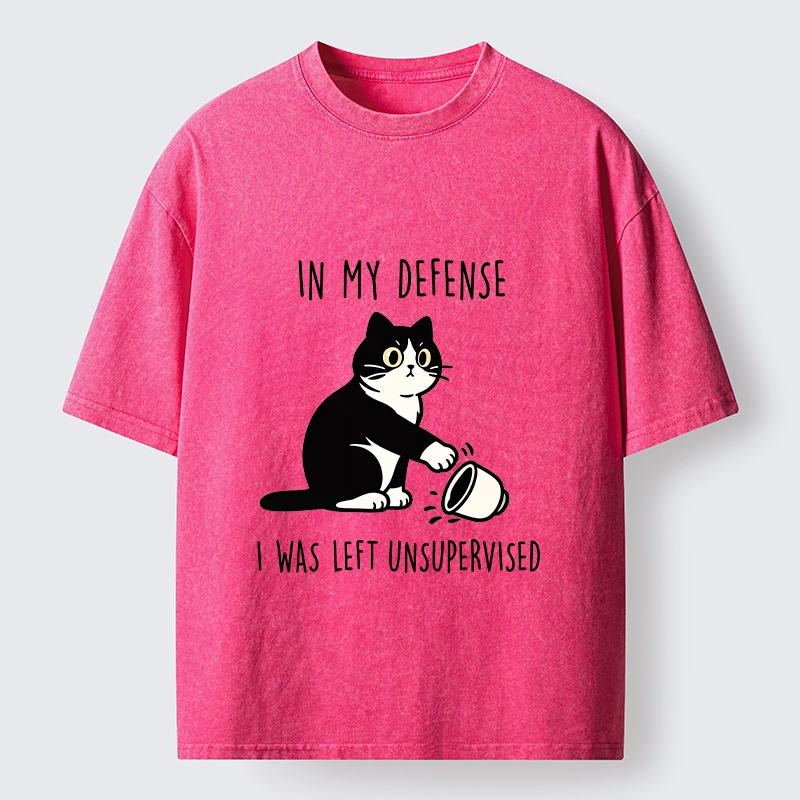 Tokyo‑Tiger Funny Naughty Cat Washed T‑Shirt