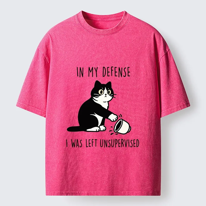 Tokyo‑Tiger Funny Naughty Cat Washed T‑Shirt