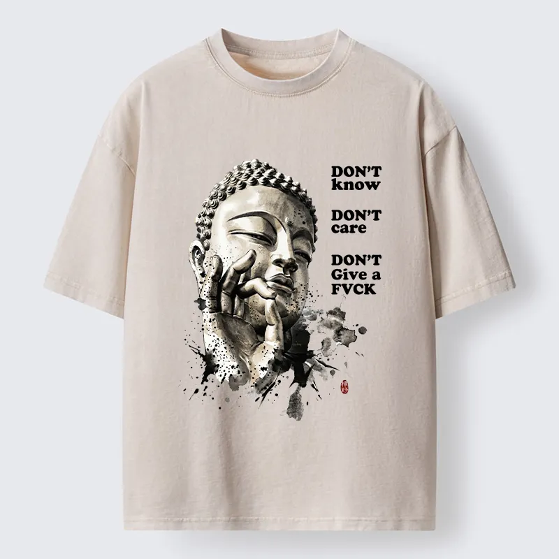 Tokyo‑Tiger Chill Buddha Meme Washed T‑Shirt Sale