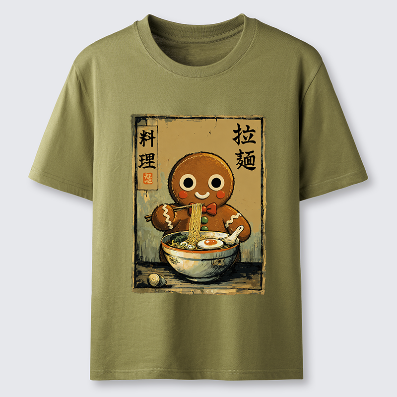 Tokyo-Tiger Funny Gingerbread Eating Ramen Classic T-Shirt