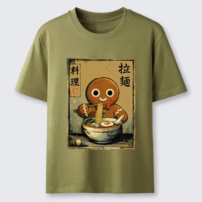 Tokyo-Tiger Funny Gingerbread Eating Ramen Classic T-Shirt