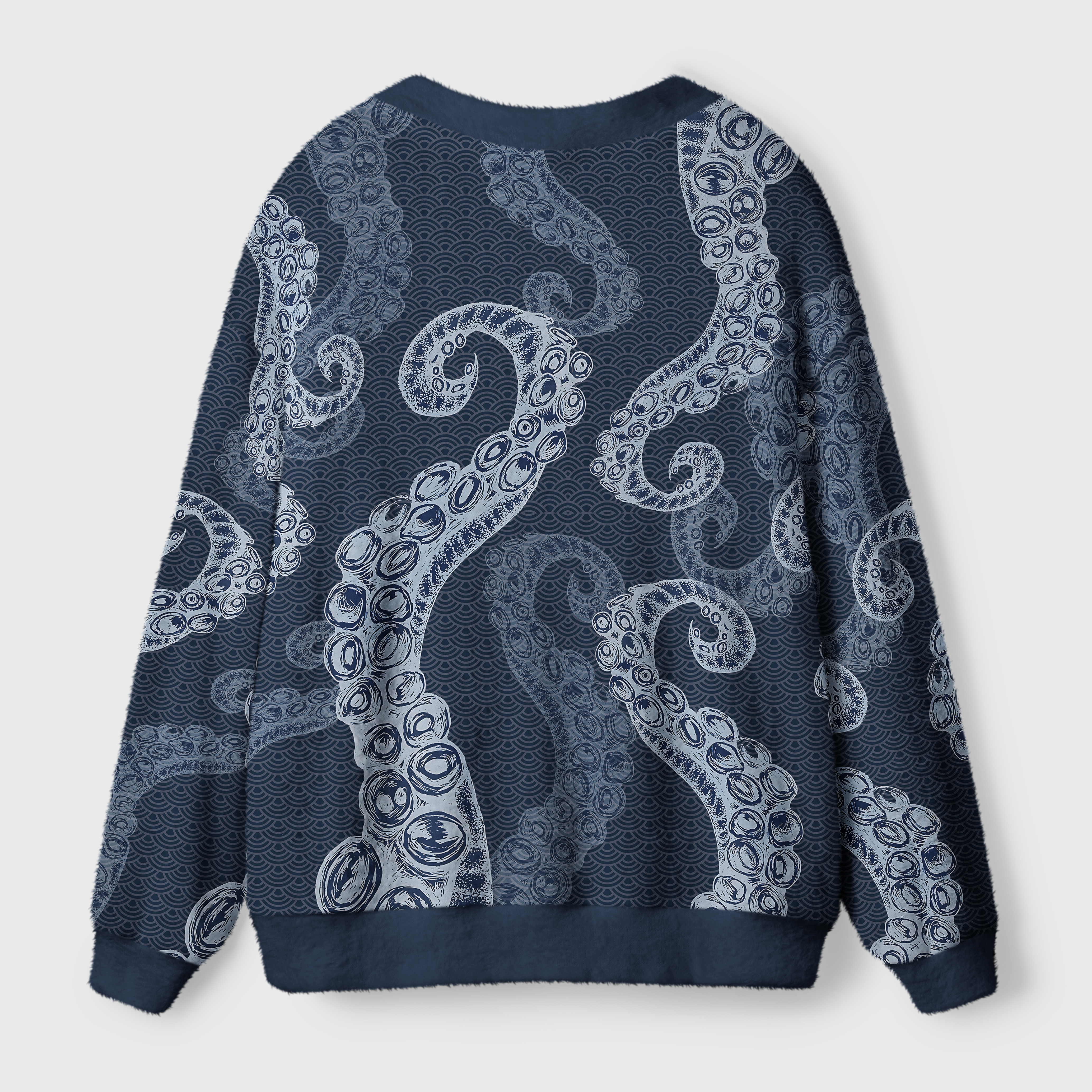 Tokyo-Tiger Octopus Tentacles Japanese Ugly Cardigan Sweater