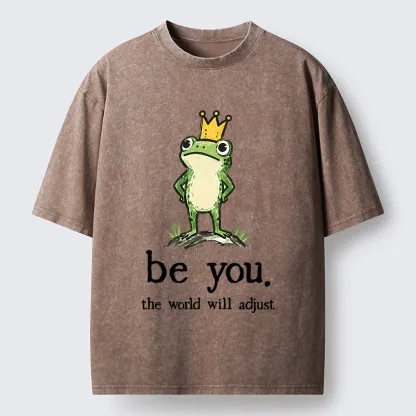 Tokyo-Tiger Confident Crown Frog Washed T-Shirt
