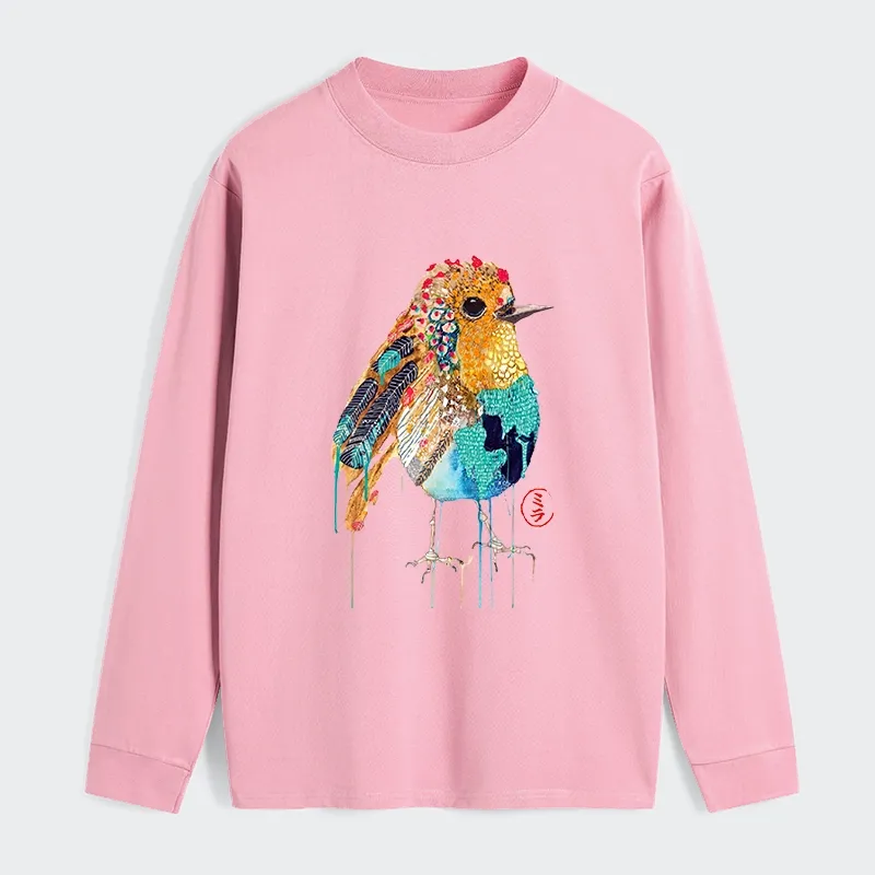 Tokyo‑Tiger Sparkly Wild Bird Classic Long Sleeve T-Shirt
