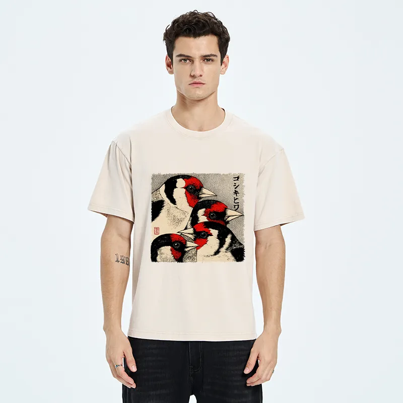 Tokyo-Tiger Stillness Of The Goldfinch Washed T-Shirt