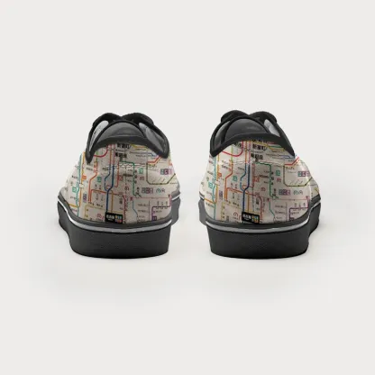 Tokyo-Tiger Tokyo Subway Map Canvas Shoes