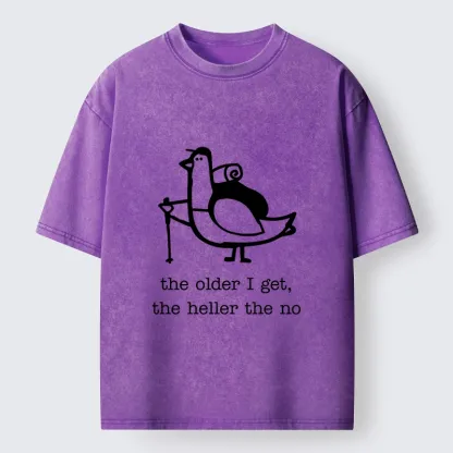 Tokyo‑Tiger Tired Aging Pigeon Washed T‑Shirt