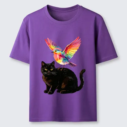 Tokyo-Tiger Rainbow Bird With Cat Classic T-Shirt